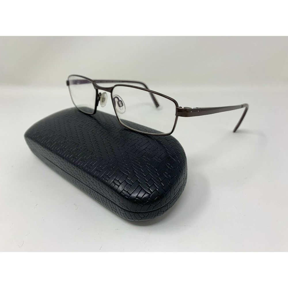 Easy Clip Eyeglasses Frame EC 184 10 Matte Dark bronze 55 [] 17 - 140